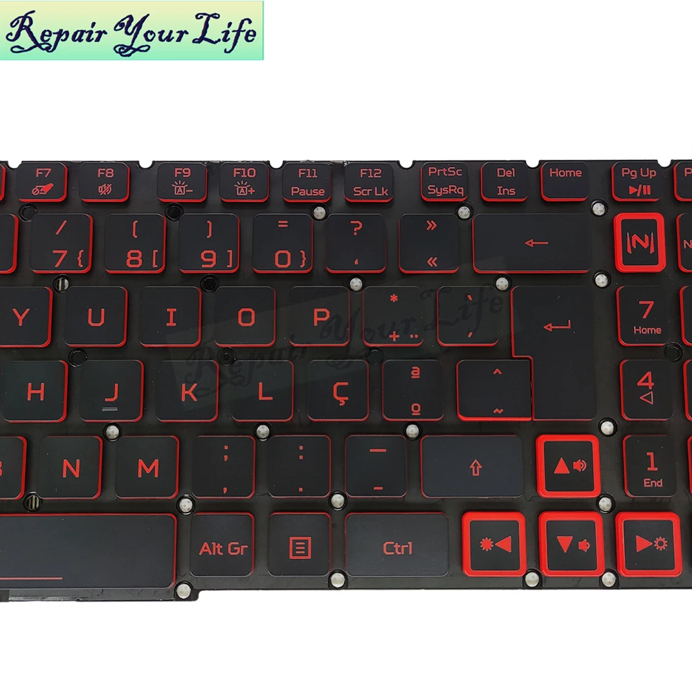 PT-BR Brazil Notebook Backlit Keyboard For Acer Nitro 5 AN517-51 AN517-52 AN715-51 Brazilian Portuguese Keyboard lg5p_n90brl