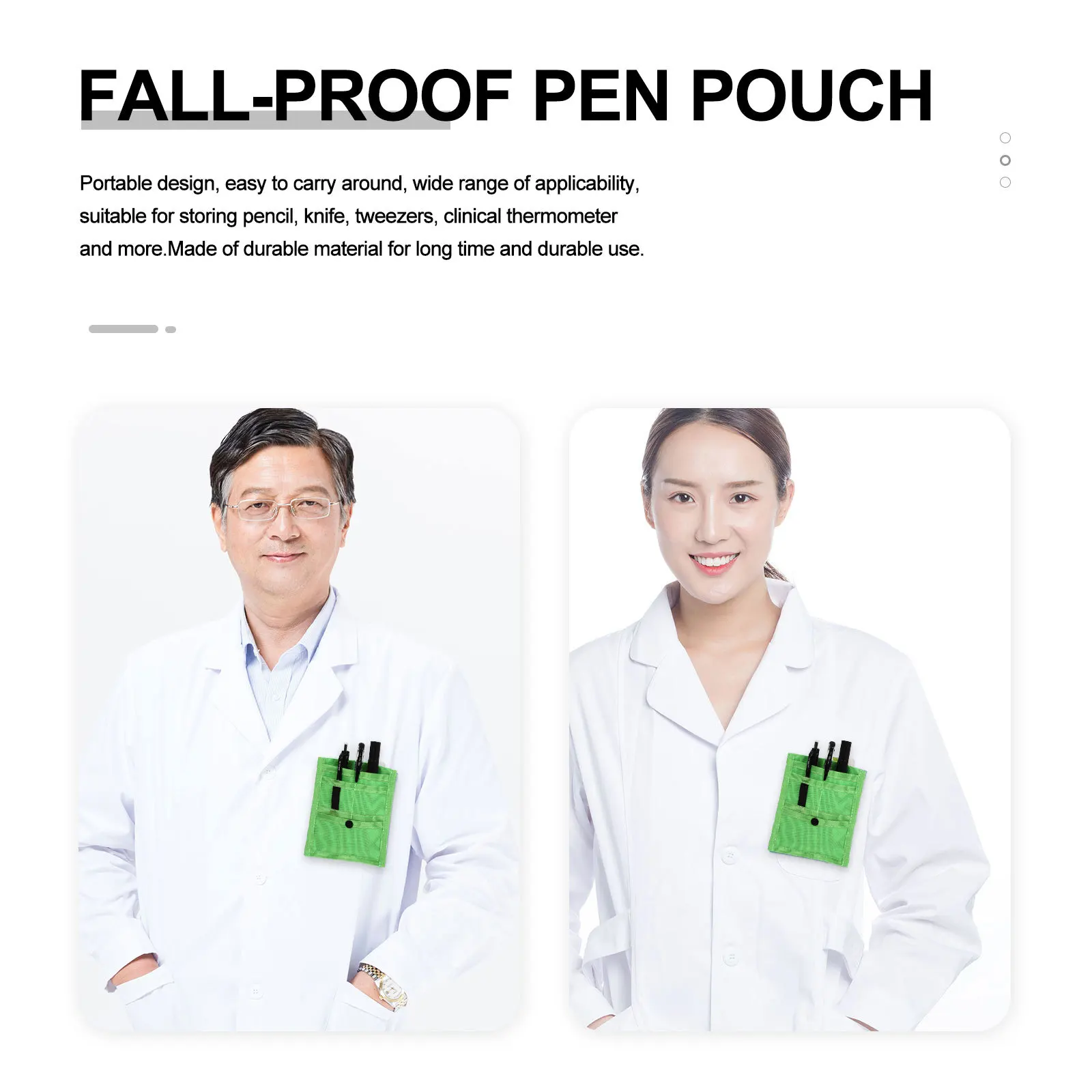 

1Pcs Doctor Pen Pouch Oxford Cloth Nurse Pen Holder Storage Bag for Pencil Tweezers Clinical Thermometer