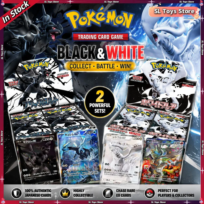 Pokemon PTCG Game Collection Foil Card DIY Cards - SV11B SV11W Scarlet & Violet: Black Bolt & White Flare - Booster Box Japanese
