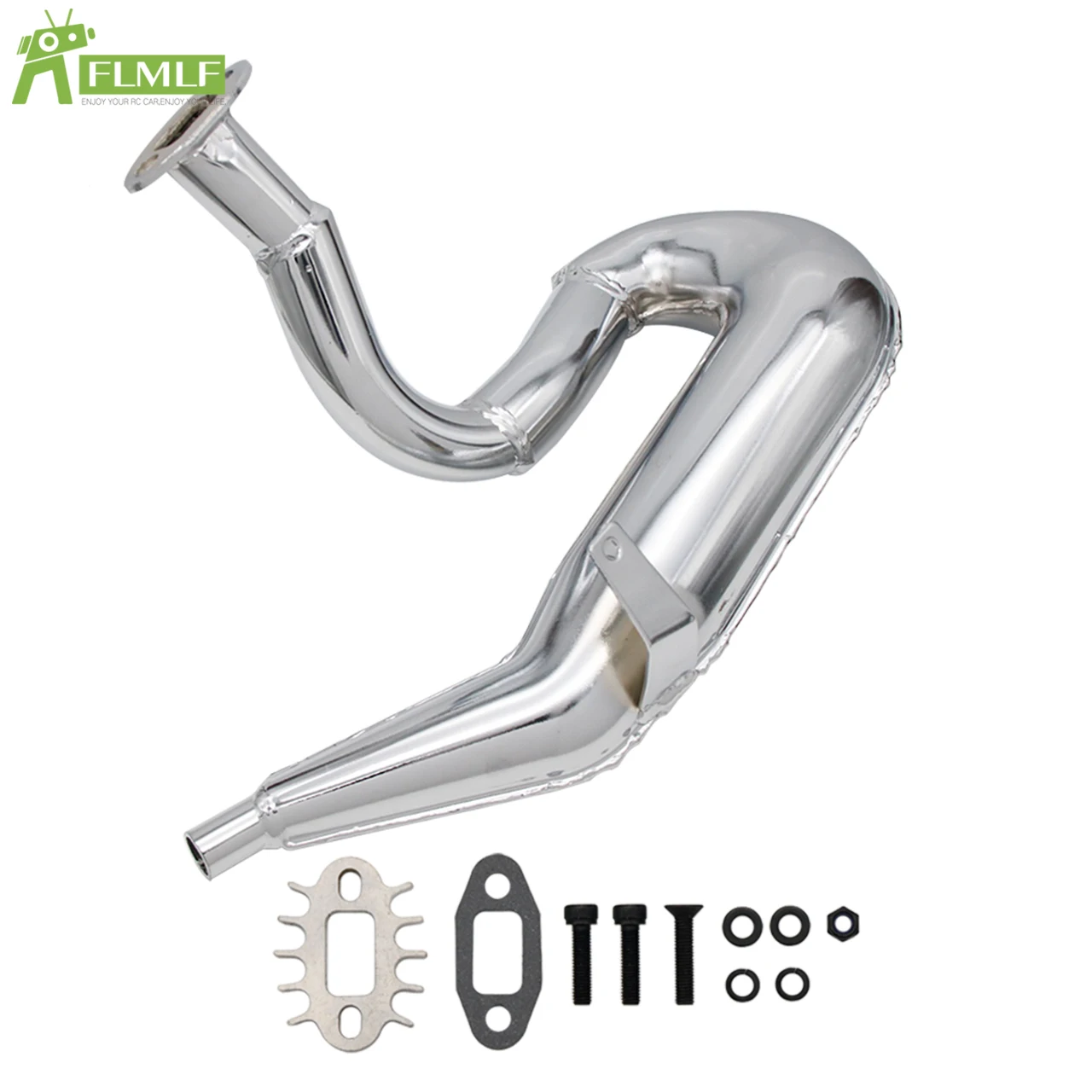 Metal Exhaust Pipe/tuned Pipe for 1/5 HPI ROFUN ROVAN KM BAJA 5B 5T 5SC Rc Car 23CC 26CC 29CC 30.5CC 32CC 35CC 36CC Engine Parts