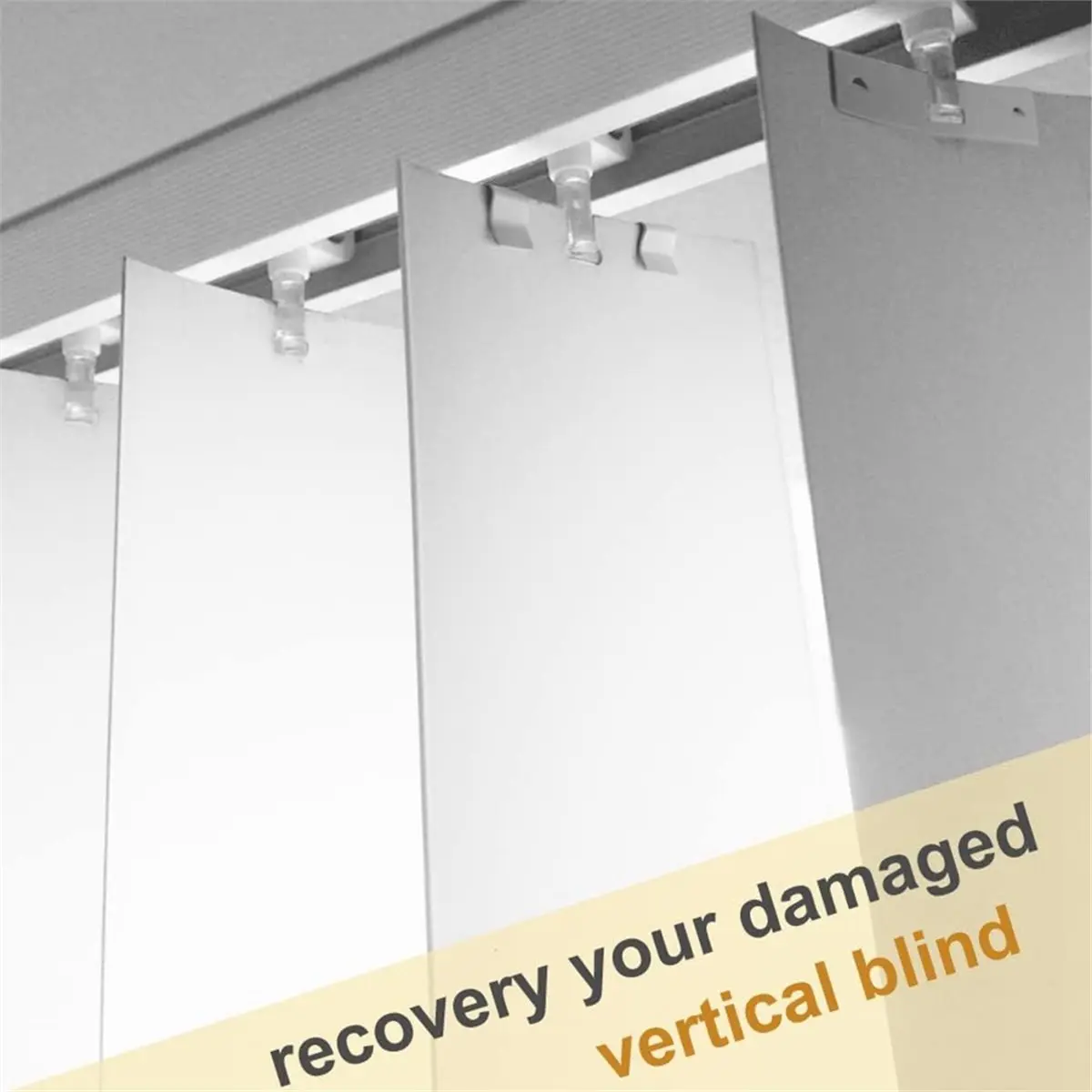 HHTL Vertical Blind Repair Vane Savers, Metal Vertical Blind Repair Tabs for Vertical Blinds Replacement Slats 16pcs