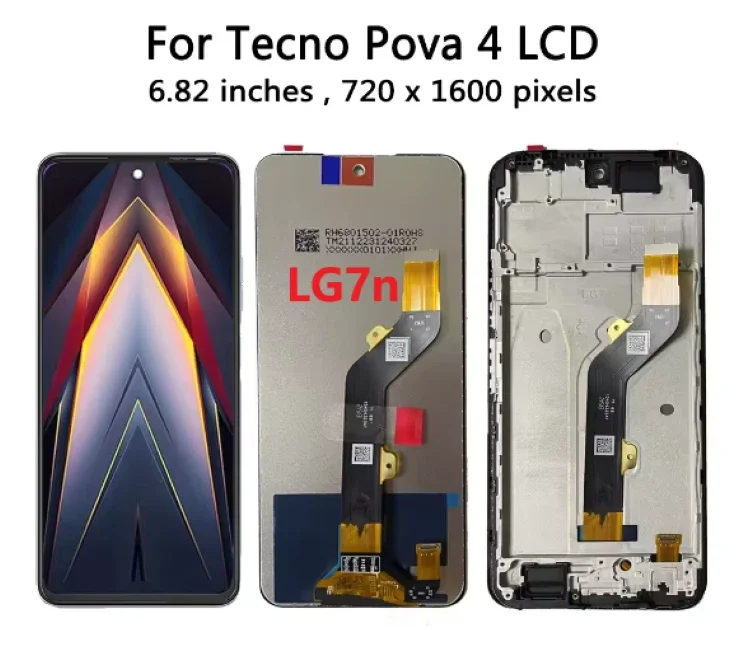 Originele LCD-scherm voor de Tecno Pova 4 LG7n en de Infinix Hot 20 X6825.