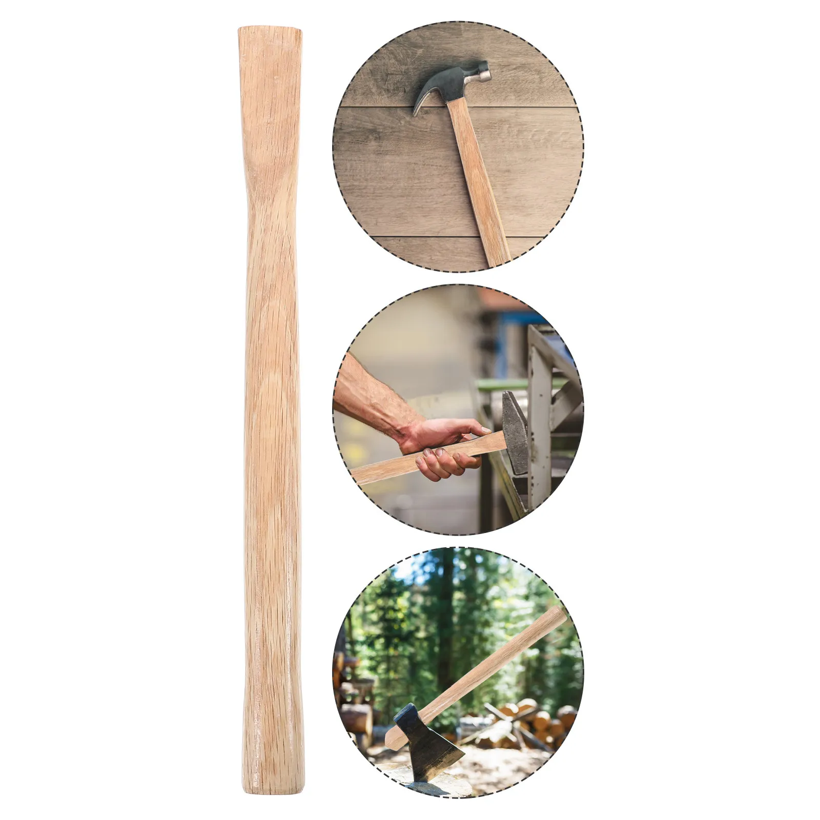 Wooden Hammer Handle 39Cm Octagonal Ergonomic Replacement for Stone Masonry Sledge Hammer Axe Hatchet Hoe Chopping Splitting