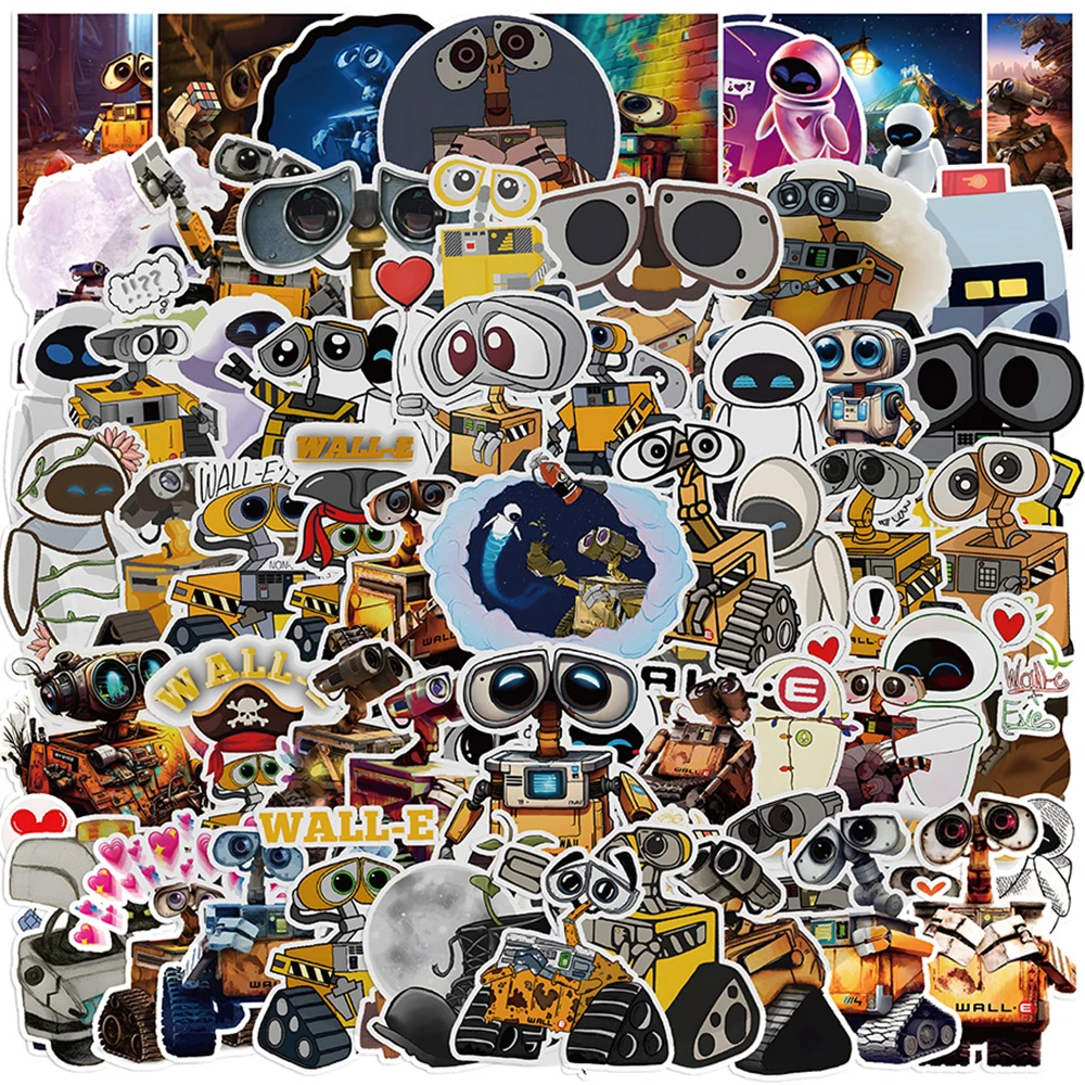 10/30/60pcs Disney WALL-E Cartoon Stickers for Kids Waste Allocation Load Lifters - Earth Anime Decals Toy DIY Bike Phone Laptop