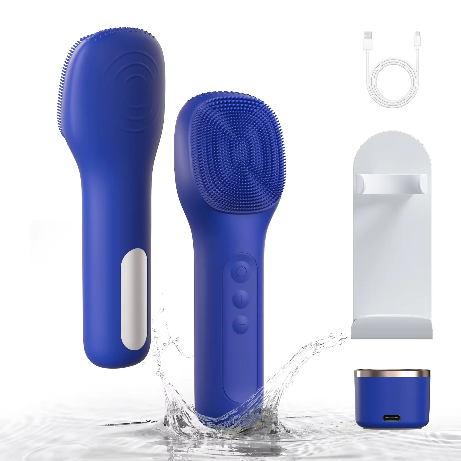 2025 Nuevo cepillo limpiador de masaje exfoliante de limpieza de silicona Sonic Facial eléctrico IPX7