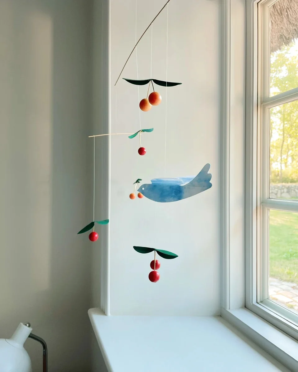 

Peace Dove Cherry Bird Balance Wind Chimes Flensted Mobiles Hanging Pendant Children's Room Pendant