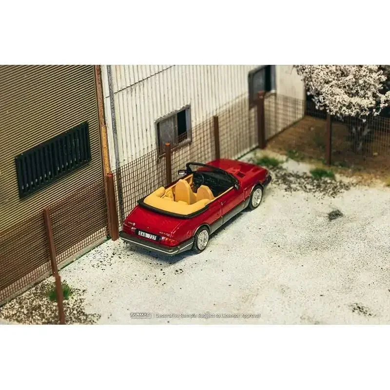 TW متوفر 1:64 Saab 900 Turbo Convertible Red Diecast نموذج سيارة مجموعة ألعاب Tarmac Works