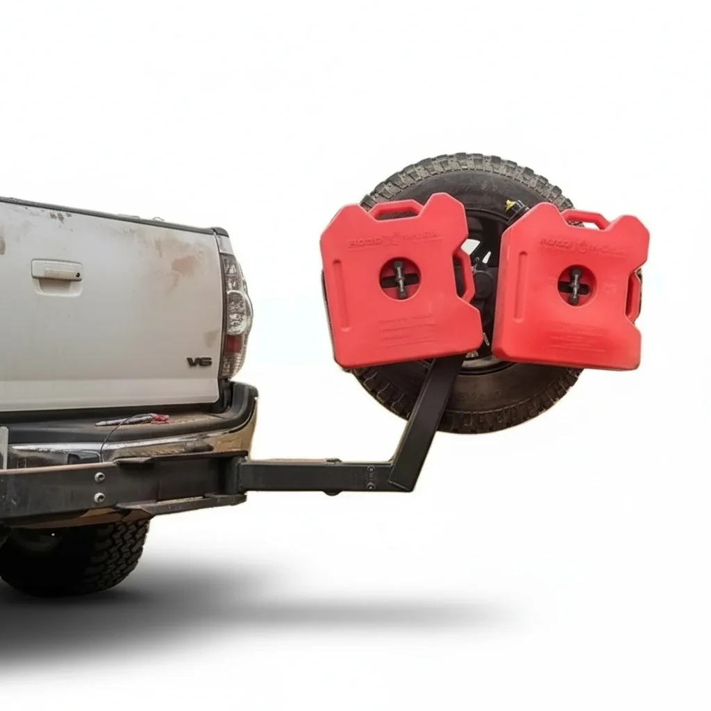 Hitch Spare Tire Carrier, Heavy Duty Carbon Steel Off Road Tire Carrier, for Jeep Wrangler JL, for Toyota, SUV Rear Hitch Mount