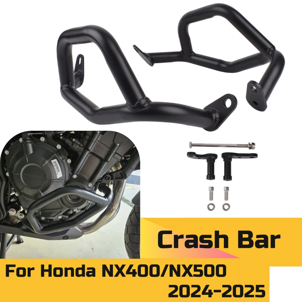 NX500 NX400 Engine Guard Highway Crash Bar For Honda NX 400 500 2024 2025 Lower Bumper Frame Protection Motorcycle Accessories