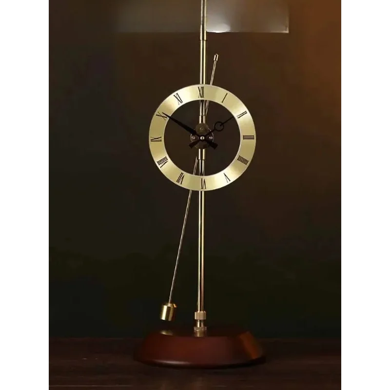 

Desktop Aerodynamic Clock, Invisible Home Decor, Desk Pendulum Clock, Solid Wood, , Decoration Clock