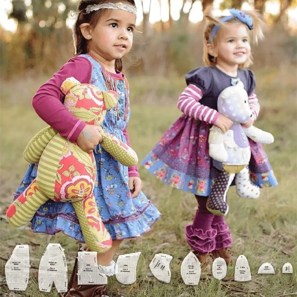 Acrylic Memory Bear Template Ruler Tool Practical Transparent Sewing Ruler Template Sewing Cutting Rulers Children