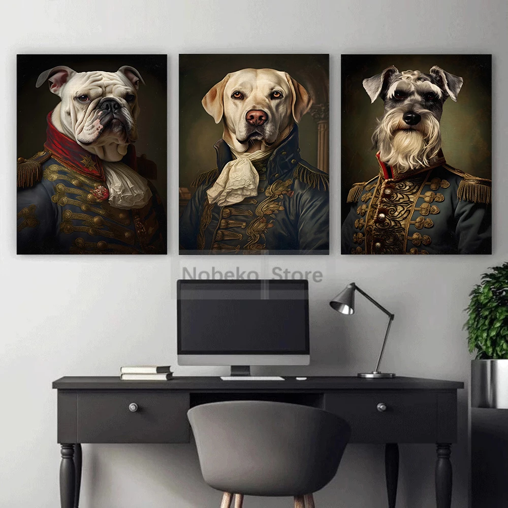 Renaissance Animal Poster Baroque Vintage Naval Animal Prints Canvas Painting Wall Art Pictures Home Room Gothic Victorian Decor