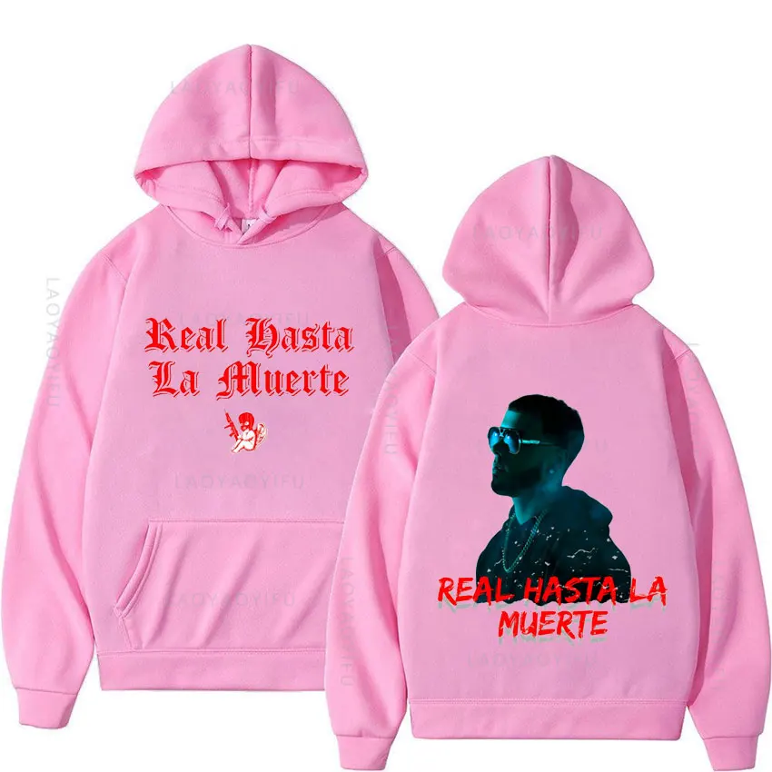 Autumn Men's Hoodies Anuel AA Real Hasta La Muerte Theme Print Sweatshirts Streetwear Rapper Pullover Casual Hooded Tops