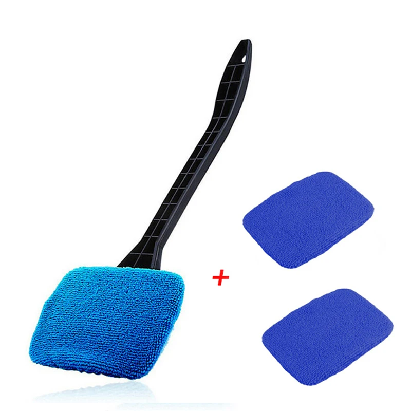 Car Window Cleaner Brush Kit Auto Cleaning Wash Tool with Long Handle Windshield Wiper Microfiber Wiper Cleaner Car Accessories