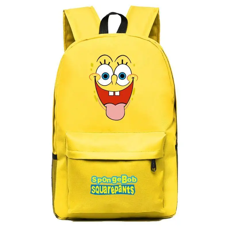 

New Anime SpongeBob Backpack Funny Teenage Boys Girls Large Capacity Cartoon Travel Fashion Outdoor Students Cute Kids Schoolbag