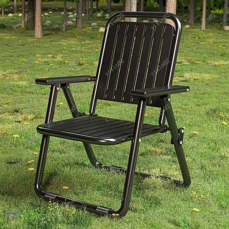 Foldable Backrest Outdoor Chair Lightweight Portable Camping Chair For Beach Picnic Travel