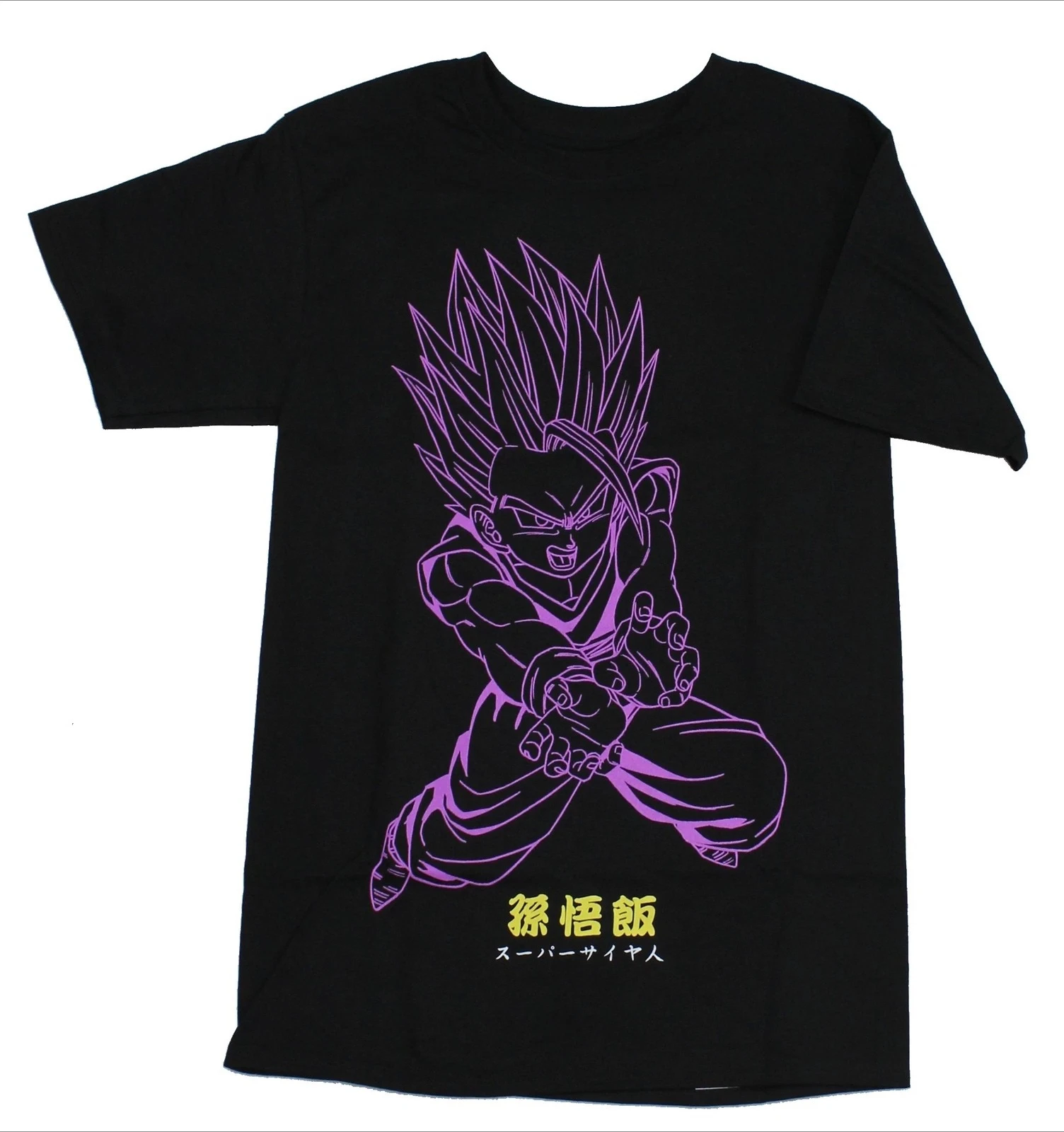 Dragon New T-Shirt Gohan Krachtige Paarse Lijntekening Dezelfde hoogwaardige puur katoenen top voor dames en heren