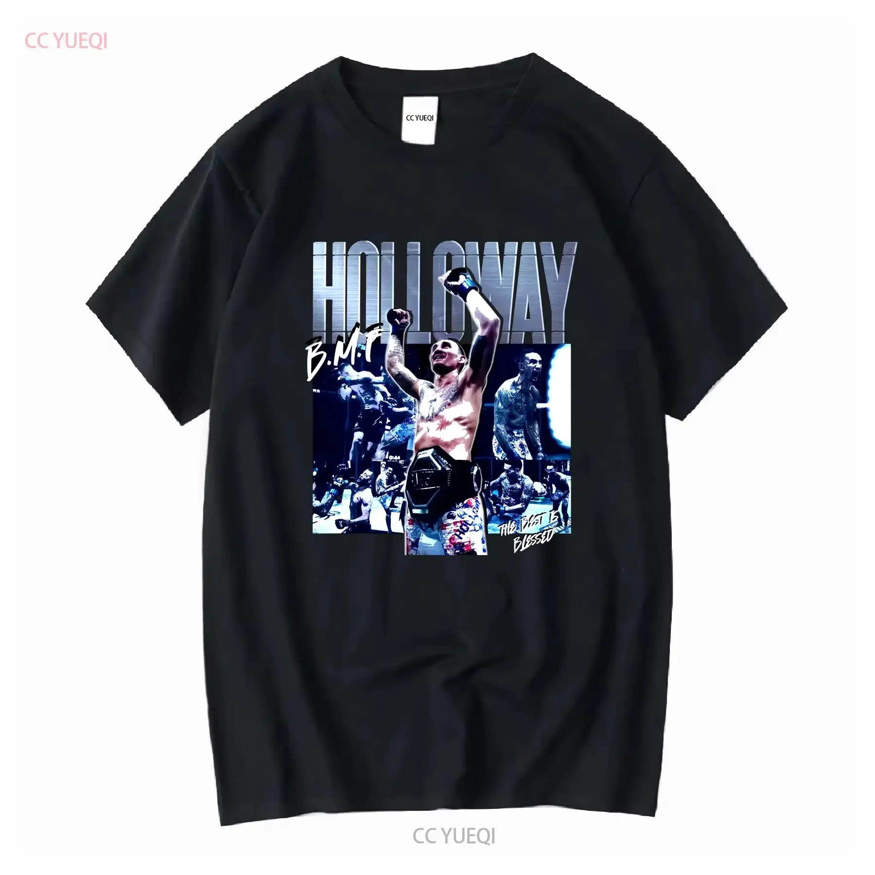 Max Holloway BMF Heavy Cotton T Shirt long or short sleeves vintage Washed Unisex Stretched Soft designer clothes graphic