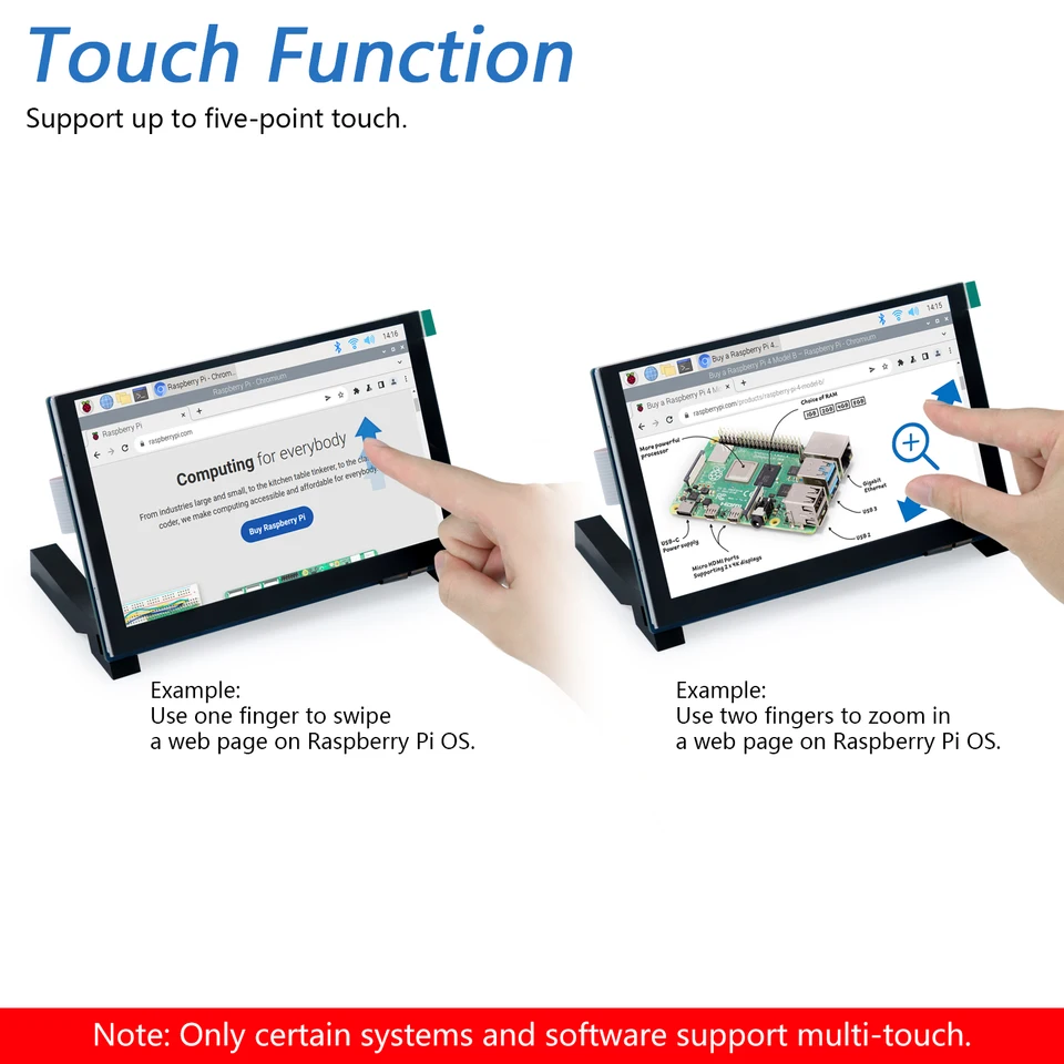 Freenove-タッチスクリーンモニター、raspberry pi 5、4 b、3 b、a