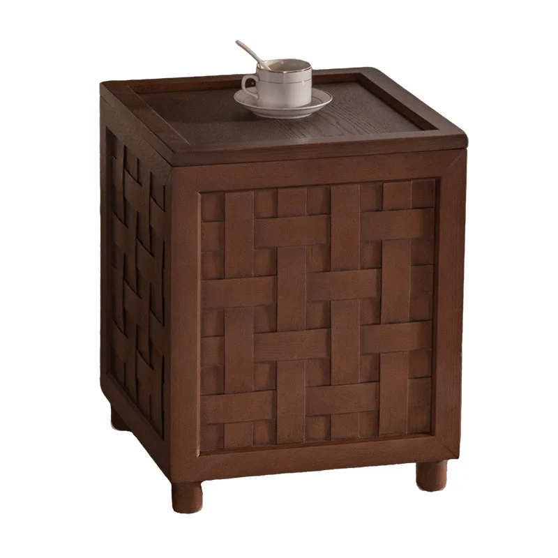 

wabi-sabi wind solid wood sofa, retro side few bed and breakfast, small apartment storage corner few, coffee table