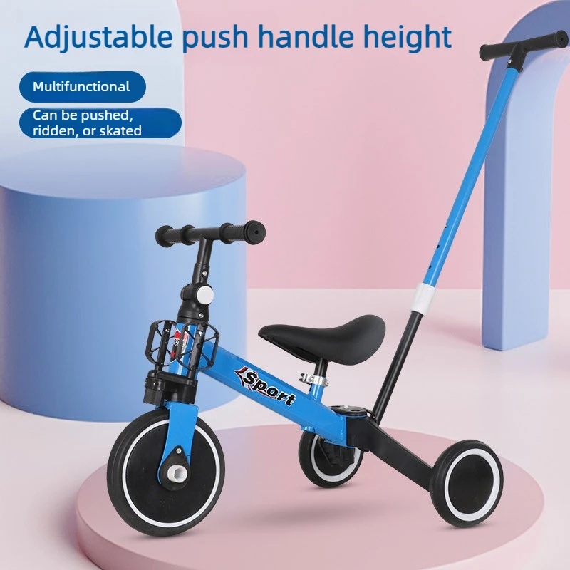 

3 in 1 1-5 Year Kids Baby Tricycle Strollers Reinforced Metal Frame Bikes Scooters Bike Children Toddler Walking Balance Bicycle