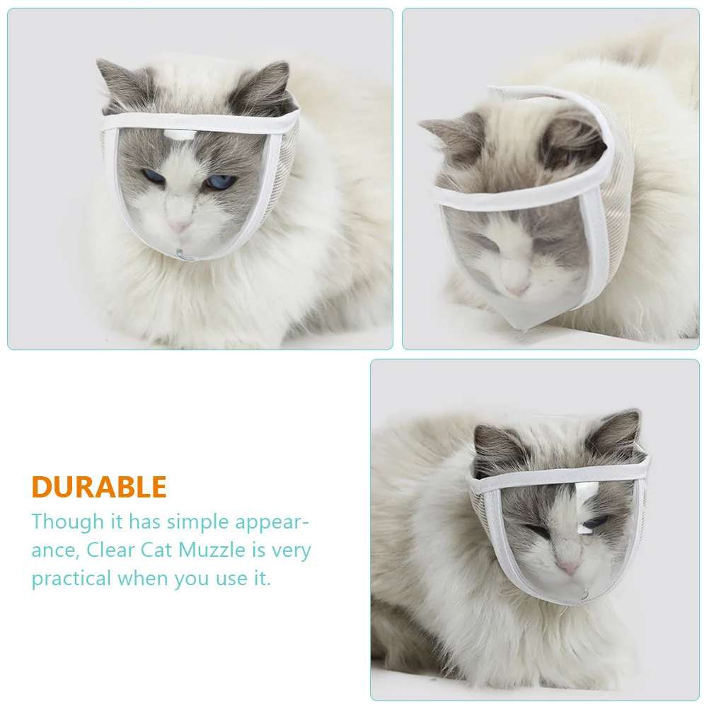 

Breathable Kitten Muzzle Grooming Mask Prevent Biting during Bathing Portable Lightweight Pet Muzzle Comfortable Fit