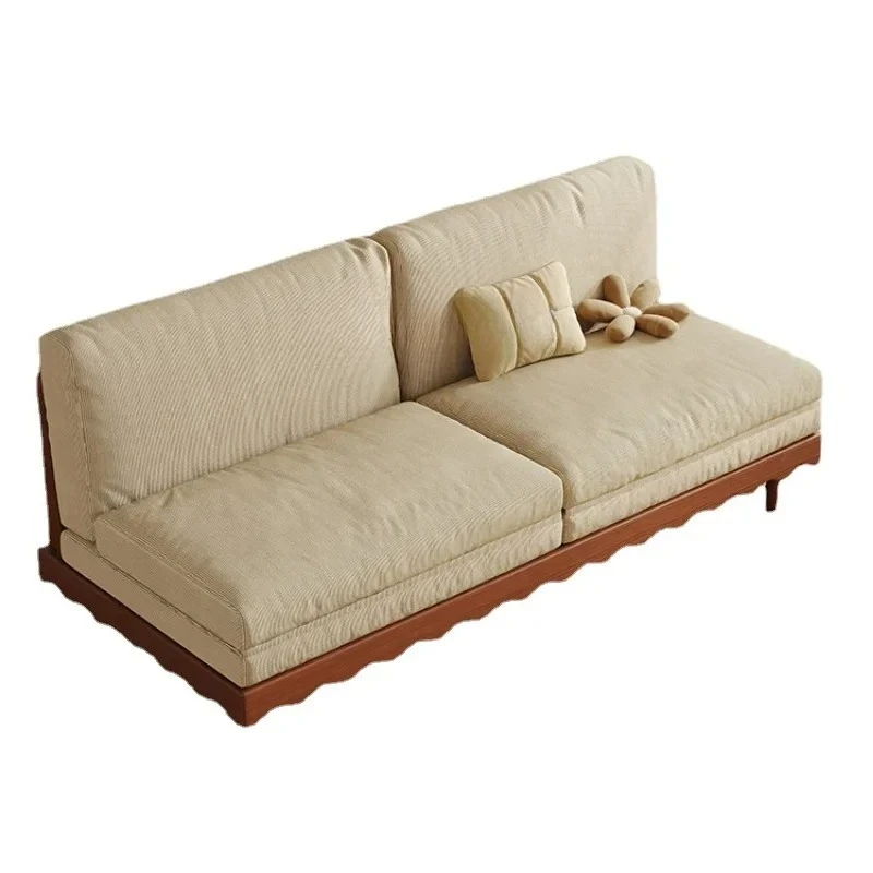 Foldable Dual-Purpose Small Apartment Living Room Balcony Multi-Functional Solid Wood Furniture Retro Style