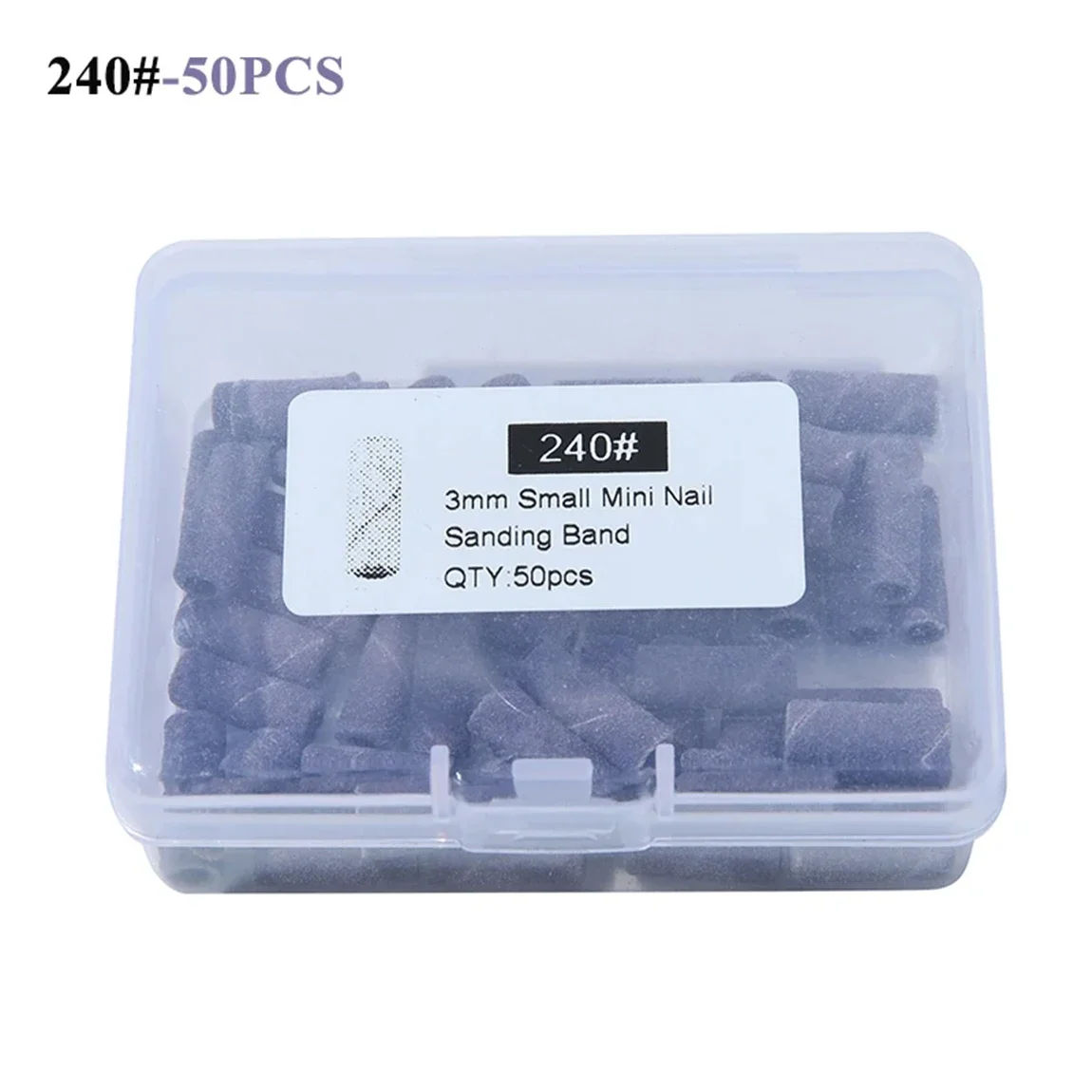 Professional Manicure Pedicure Accessory for Electric Nail Drill Grinding 50Pcs/Pack 3mm Mini Purple-Black Sanding Bands