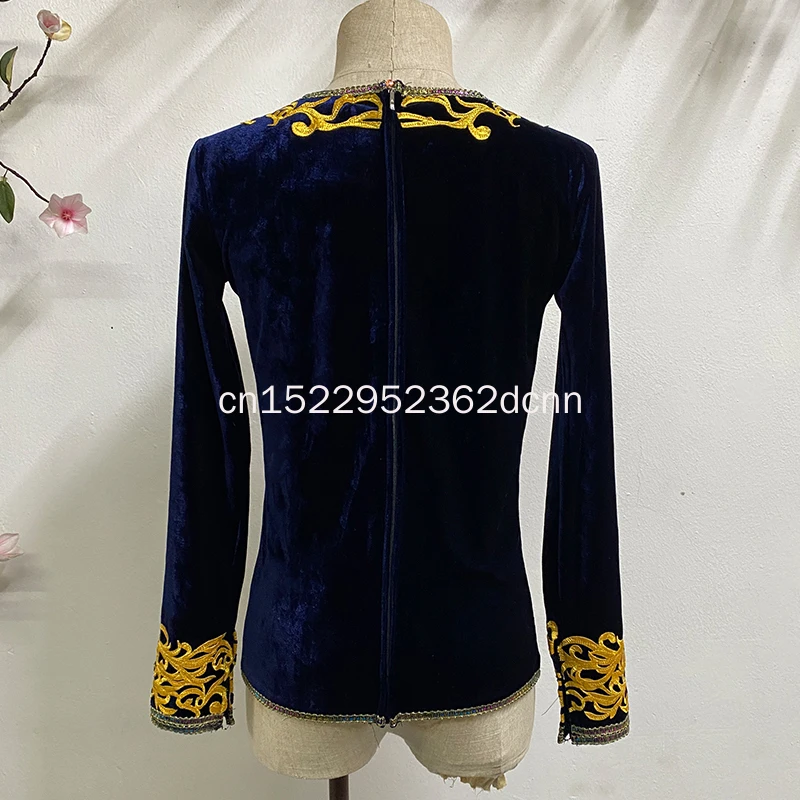 2026 New Men's Ballet Performance Dance Costume Single Top Customization Professional Stage Performance Costumes in 4 Colors