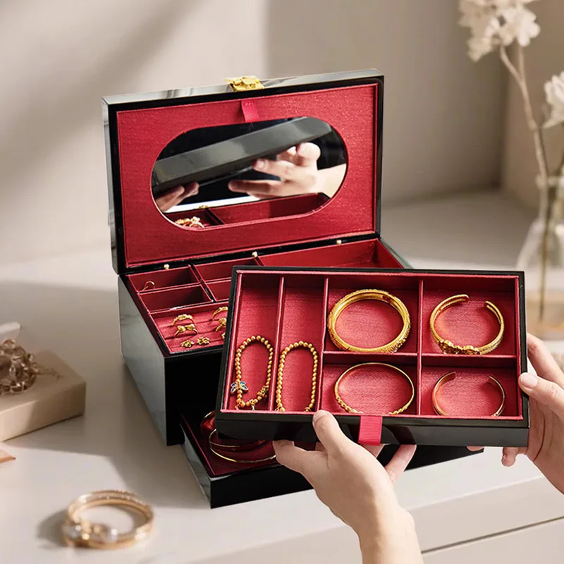 

LH hardware storage box multi-layer paint wooden box packaging holiday gift box