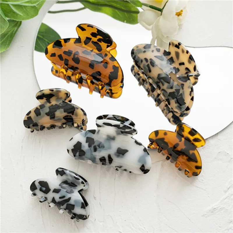 High Quality TortoiseShell Acrylic Acetic Acid Hair Claw Clips Korean Fashion Big Size Custom Hair Accessories