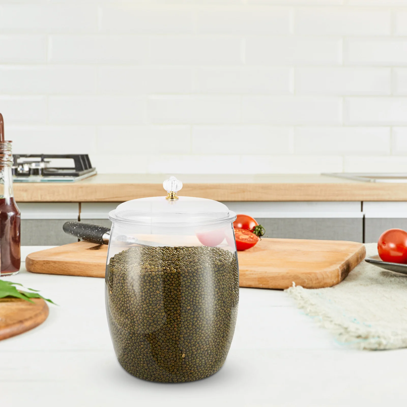 

Sealing Jar Large Capacity Airtight Grain Storage Tank Pickle Container Fermenting Jar for Home Kitchen Storage