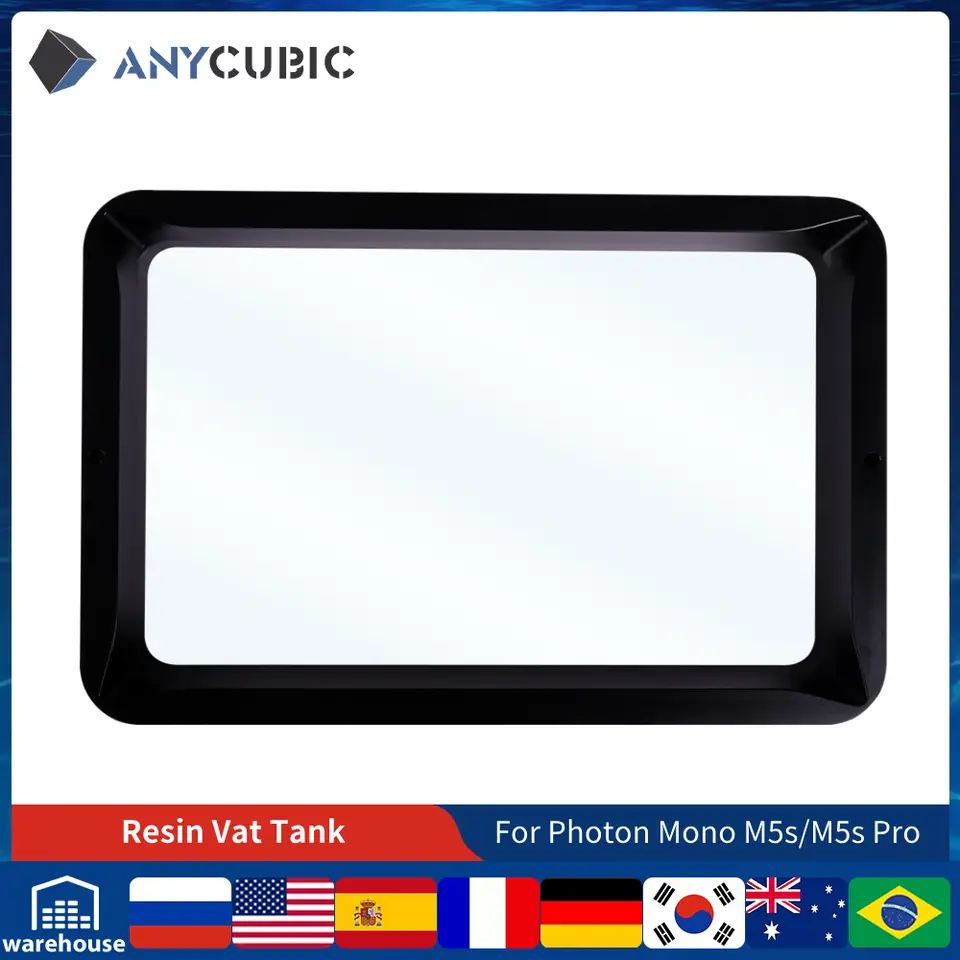خزان راتينج UV لأجزاء طابعة ANYCUBIC ثلاثية الأبعاد، مناسب لـ Photon Mono M5s وM5s Pro