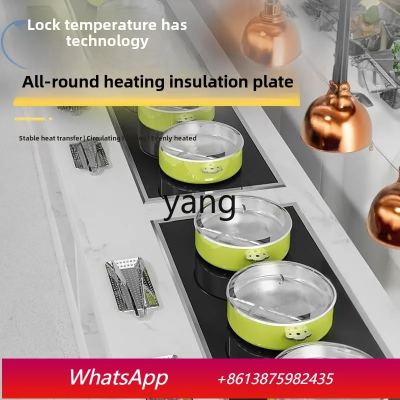 VCT commercial thermal insulation vegetable warming buffet stove bright stall high-end vegetable warming plate