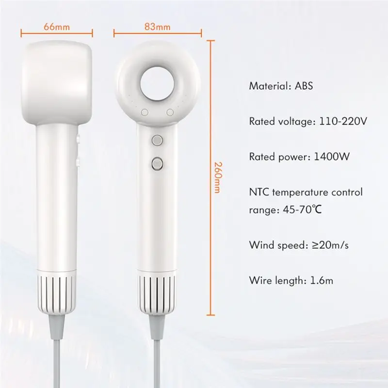 A38T-High Speed Hair Dryers Negative Hair Care Quick Dry Leafless Hair Dryer Personal Styling Salon Appliance EU Plug
