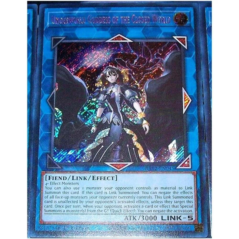 Yu-Gi-Oh, en anglais, DIY! Underworld Goddess of The Closed World UR Sac à dos, Carte de collection de jeux périphériques Anime, Cadeau de vacances, 999