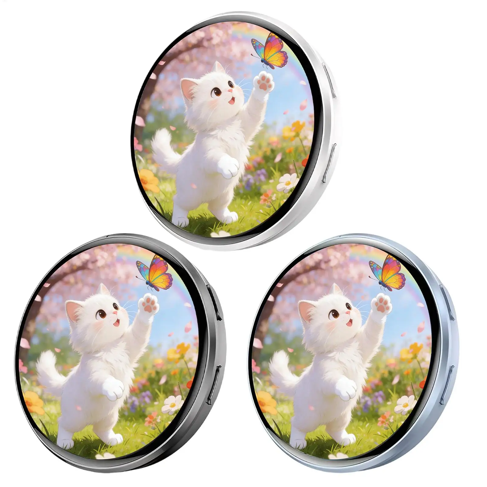 

1.7 inch HD Touchscreen Electronic Badge Digital Photo Display Brooch Anime LED Pins for Backpacks Christmas Gift for Boys Girls