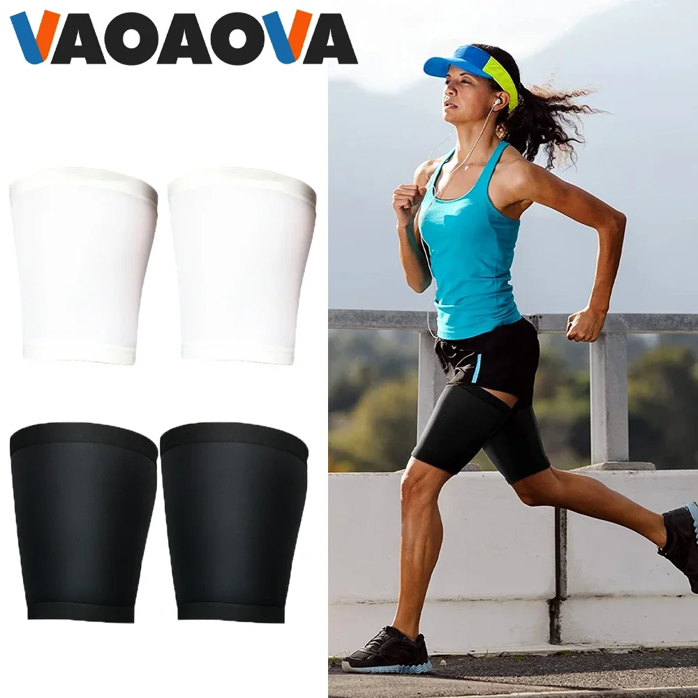 1Pair Outdoor Sports Upper Leg Sleeve Support Stretch Thigh Calf Brace Compression Cover Gym Fitness Sportswear Accessories