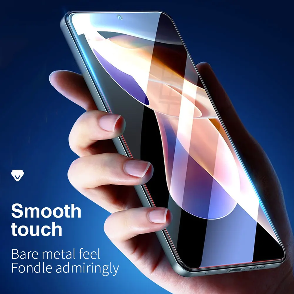 5-1Pcs Tempered Glass Phone Screen Protector for Redmi Note 10 Pro Max 10S 11 11T SE Pro Plus 11S 11E Protective Film Smartphone