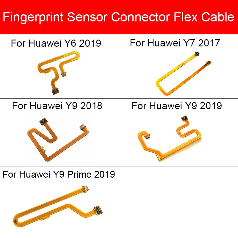 

Сканер отпечатков пальцев Touch ID Connect для Huawei Y6 Y7 Y9 Prime 2017 2018 2019, датчик возврата дома, гибкая лента, детали, ремонт