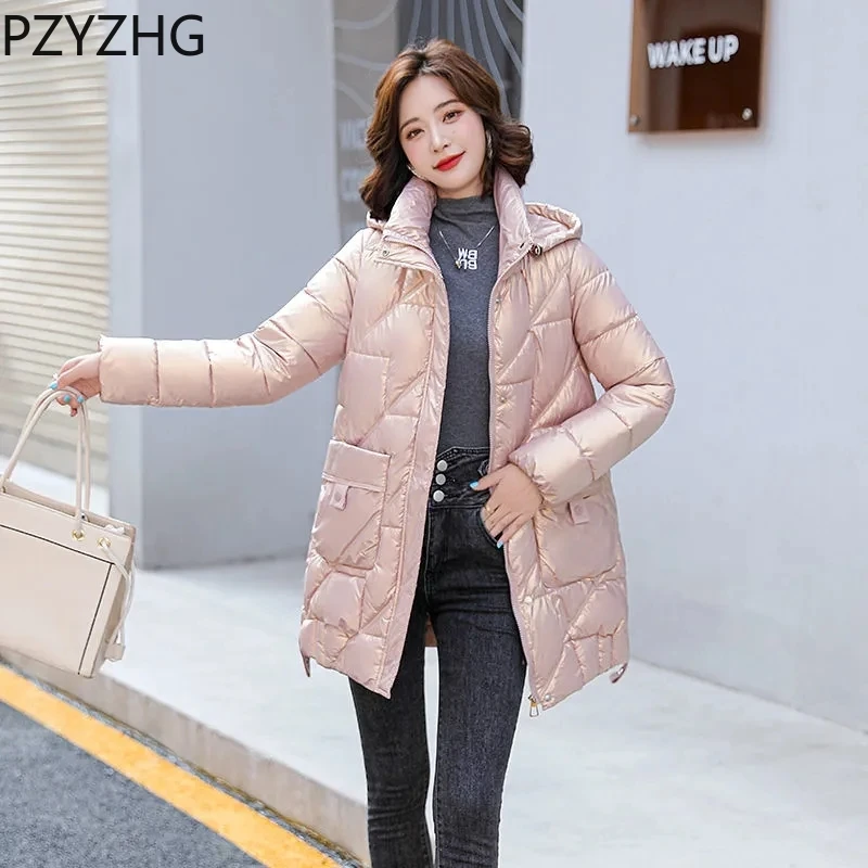 Women 2023 New Parkas Winter Down Cotton Jacket Hooded Padded Coat Korean Loose Warm Thicken Windproof Outwear All-match