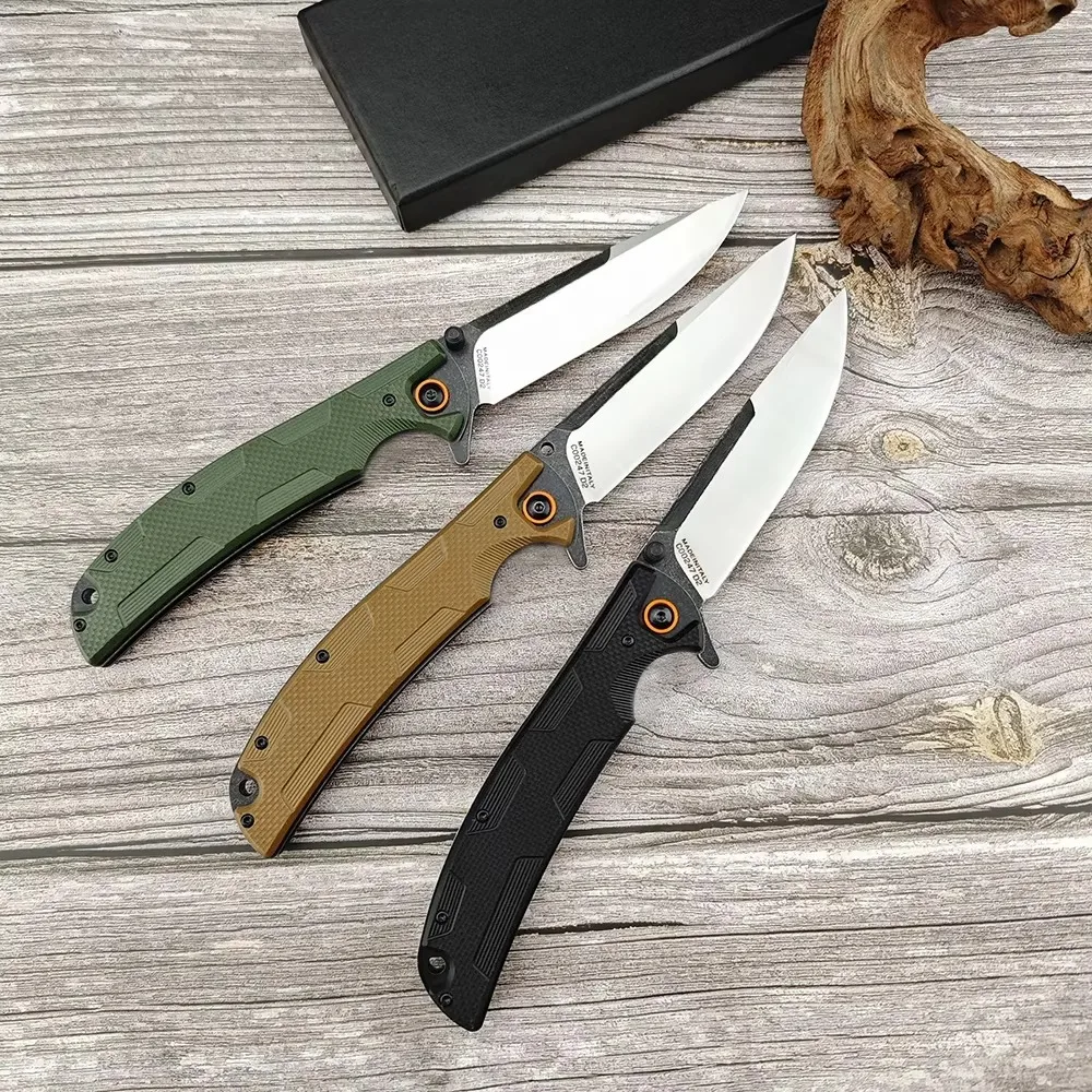 G10 ハンドル自己防衛 D2 ブレードフリッパー折りたたみナイフ EDC 戦術キャンプ狩猟ポケットナイフ多機能アウトドアツール