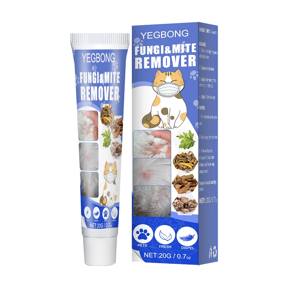 20g Anti-Milben-Salbe für Hunde und Katzen, Juckreizlindernde Creme zur Entfernung von Milben bei Welpen, Haustierprodukte