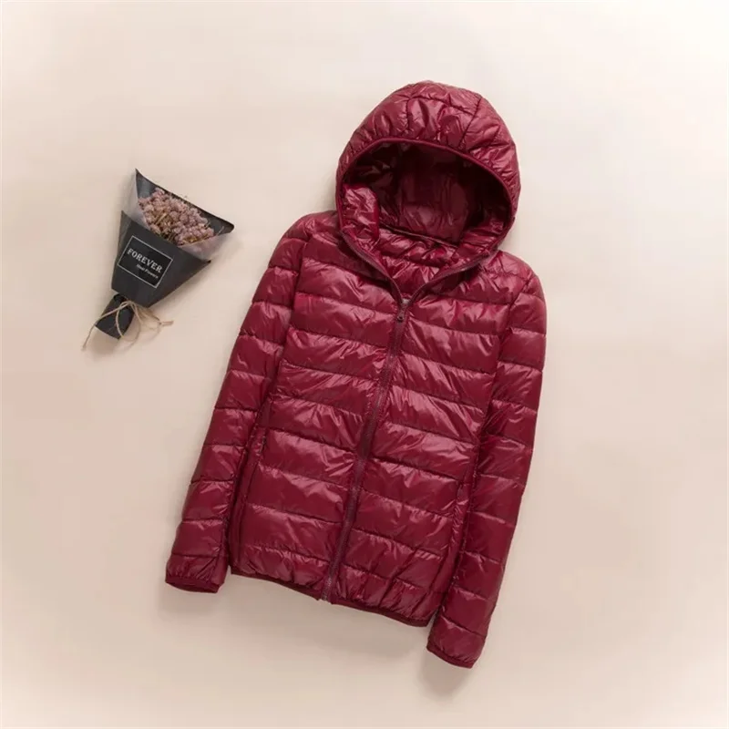 2023 Herfst Winter Vrouwen Lichtgewicht Witte Eend Donsjack Parka Vrouwelijke Ultra Lichte Donsjas Warm Puffer Outwears Korte Tops