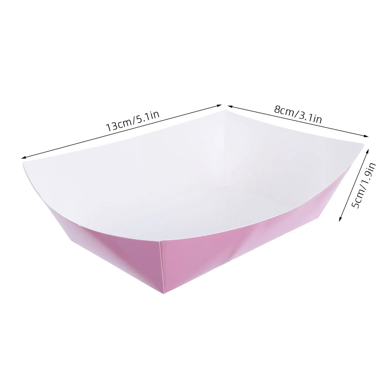 60Pcs Boat Shape Paper Tray For Serving Trays Party Supplies Natural Kraft Taco Shaped Disposable