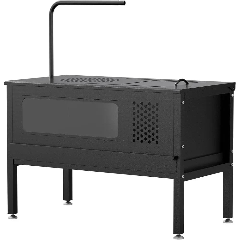 Chicken Brooder Box - Stand-Up Brooder Pen for Chick Brooder with Lamp Stand & Removable Collection Tray Accommodates Up to 15 C
