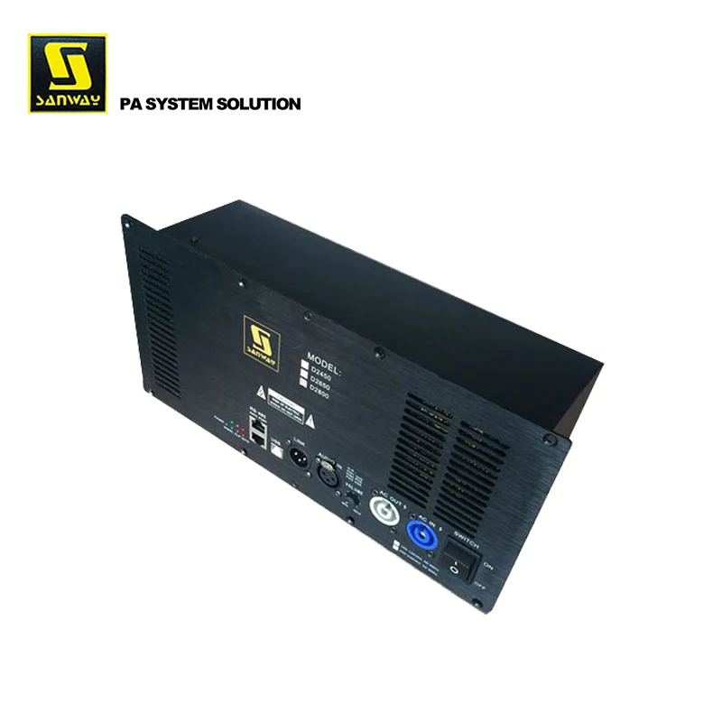 D2650 Sanway Class d 2 channels 700W DSP Active Plate Amplifier