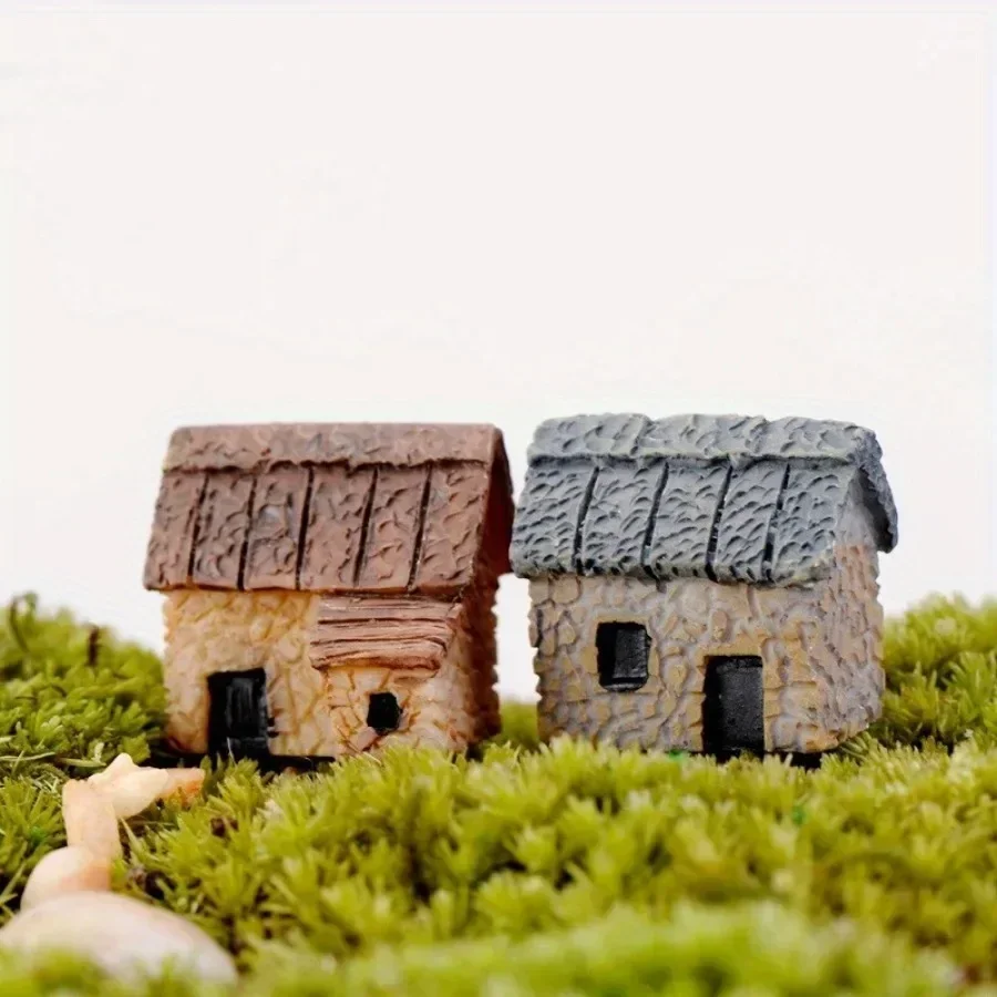 Mini-Hausstatue aus Harz, ideal zur Dekoration von Puppenhäusern, für den Bau eines kleinen Feengartens, zur Dekoration von Bonsai und Sukkulenten, ein kreatives kleines Geschenk. – Detail 3