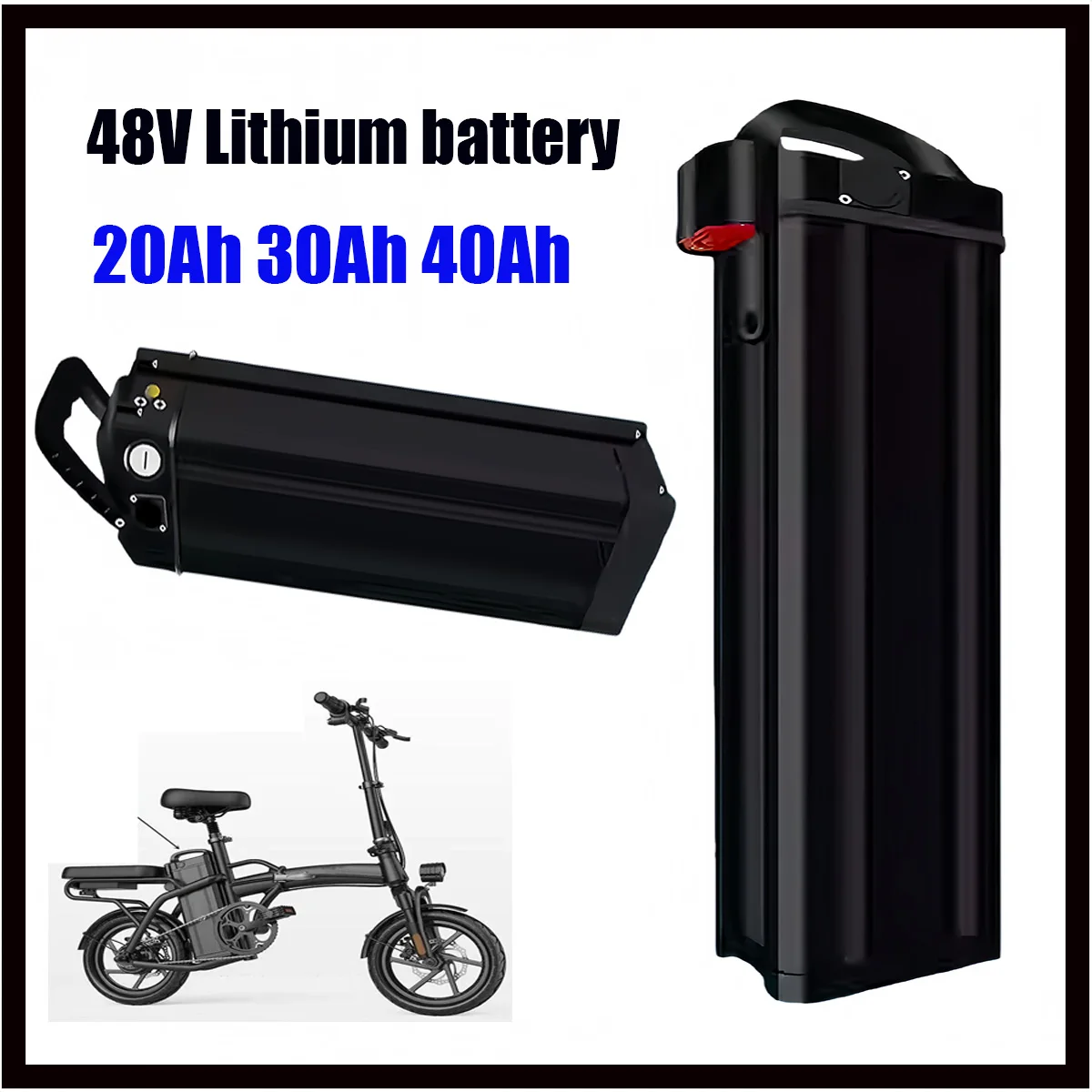

New 40Ah 20Ah Original Haiba 48V Li-ion 18650 Battery with Charger and BMS Protection Plate for 750W, 1000W, and 1500W Motors