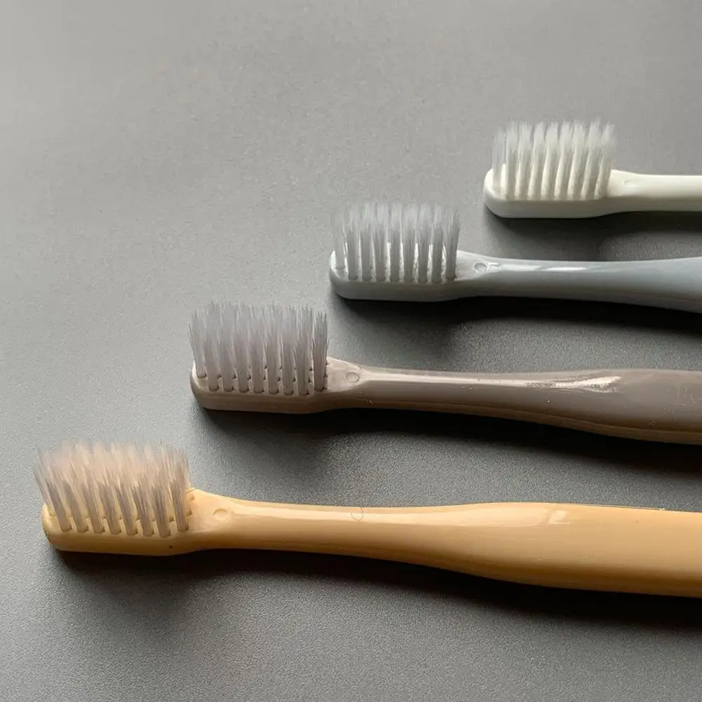 Brosse à dents pour gencives sensibles, micro fourrure, brosse à dents manuelle, style japonais, protection des gencives fragys, ensemble de 4 couleurs, vente en gros, verrerie 5, 4 pièces